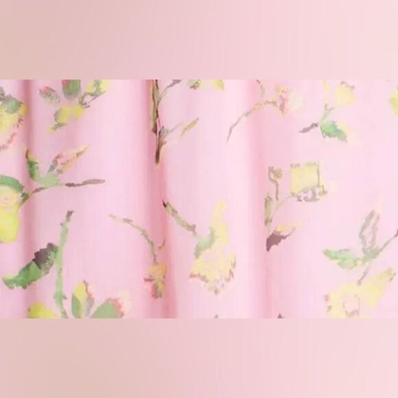 NWT Adyson Parker Smocked Waist Sleeveless Ruffle Midi Dress in Pink Sz S - Picture 4 of 10